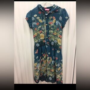 🔥5/$25 Glam Floral Button-Front Dress Sz S